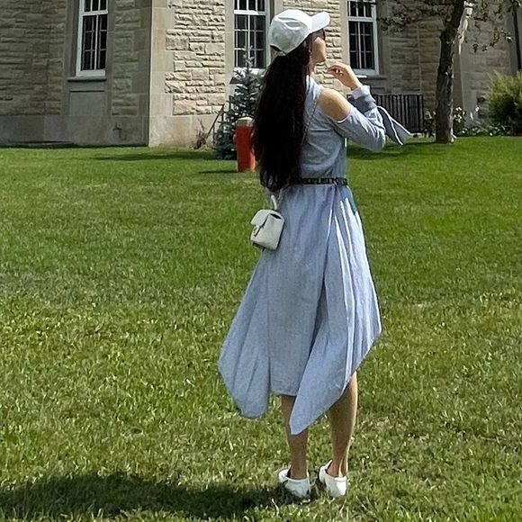 BCBGMAXAZRIA slip shoulder dress - Picture 8 of 10